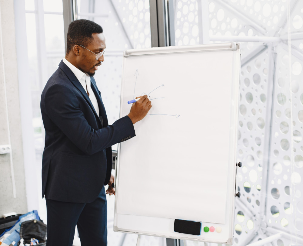 Elegant african man in the office